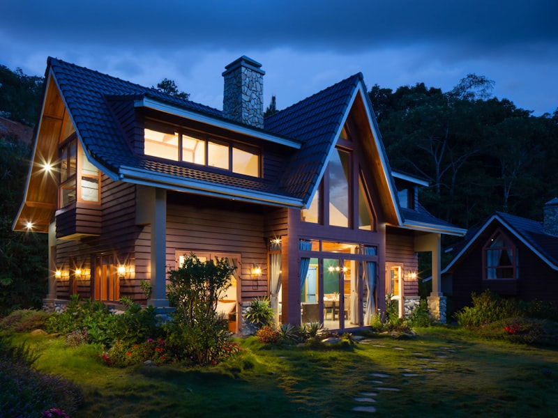 California bungalow with a covered front porch
